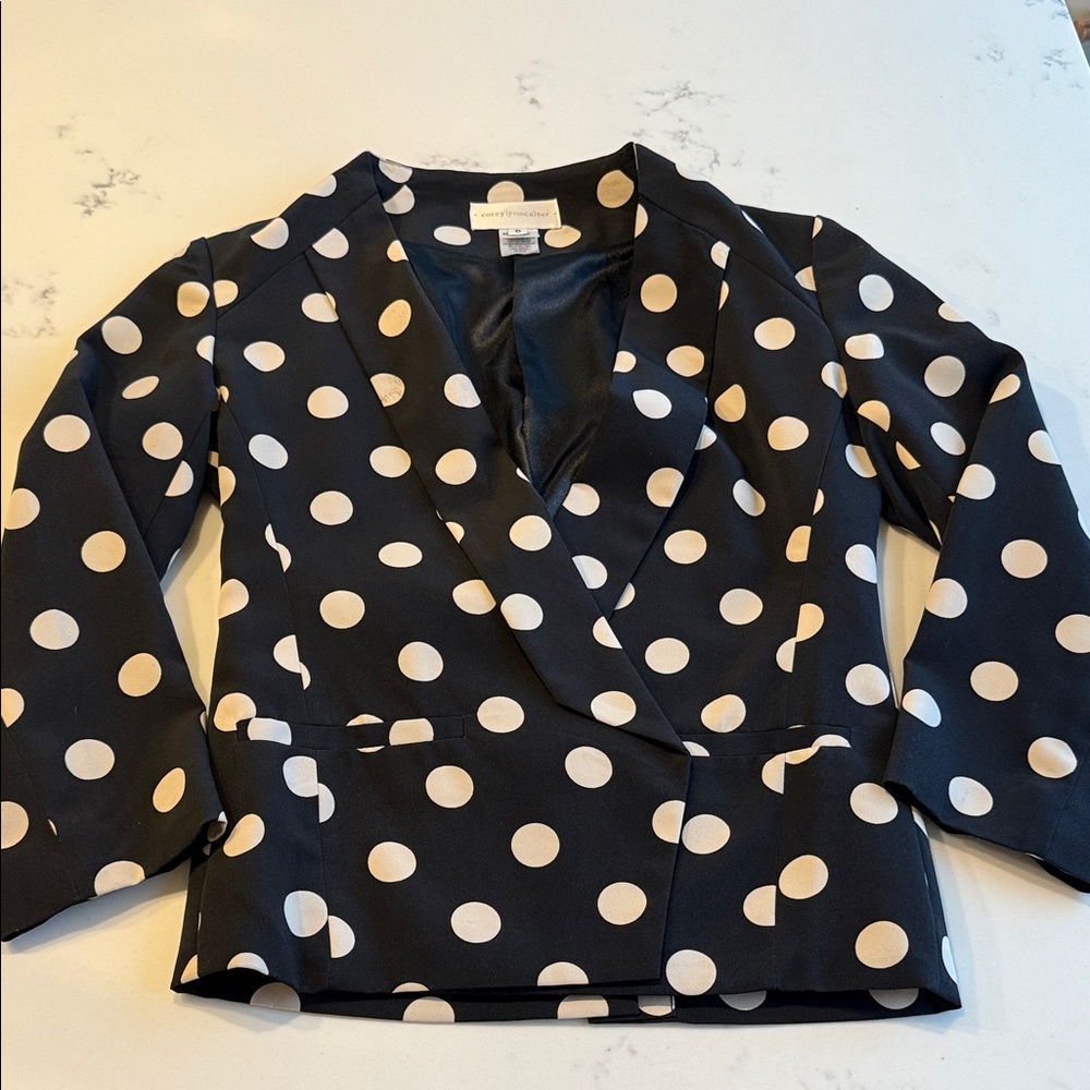 NWOT Anthropologie x Corey Lynn Carter Polka Dot Blazer